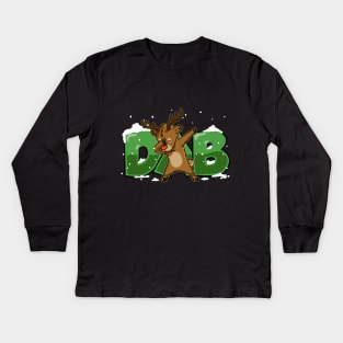 Dab Reindeer Shirt Christmas Dab Rudolph Reindeer TShirt Kids Long Sleeve T-Shirt